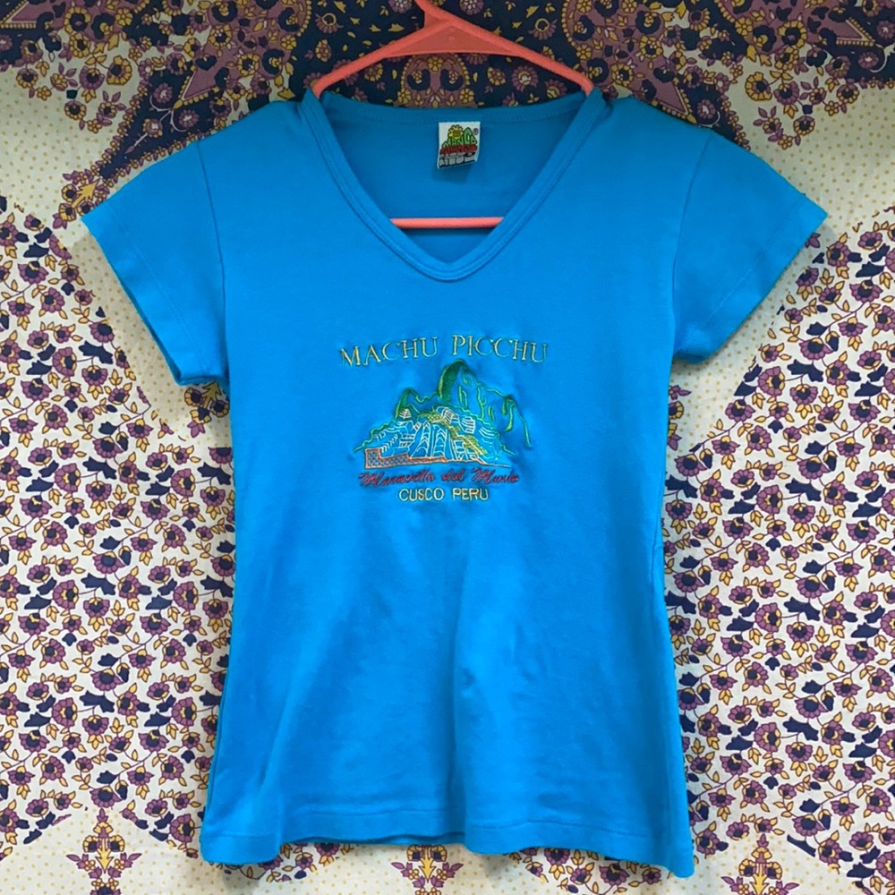 machu picchu embroidered shirt